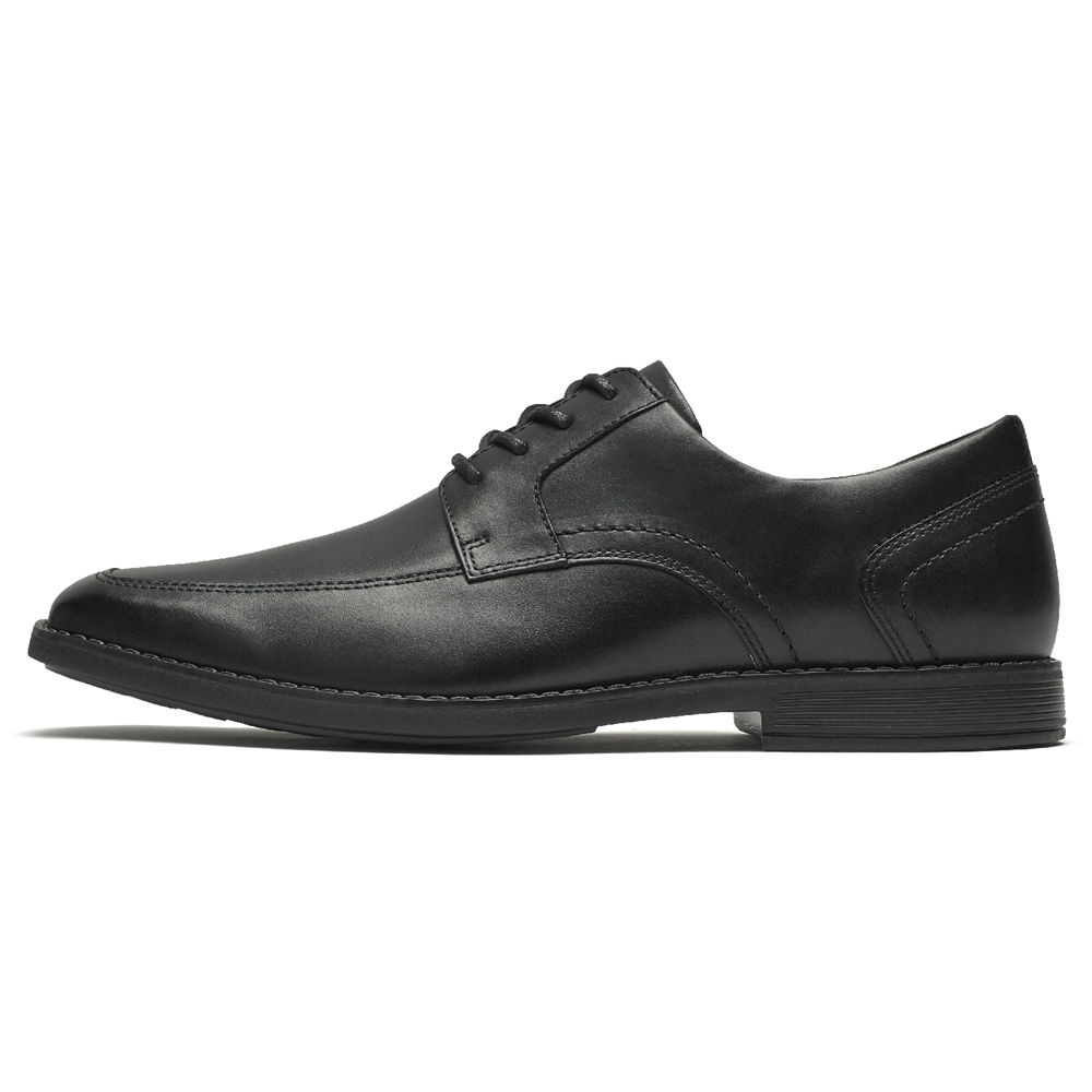 Rockport Mens Oxfords Black - Slayter Apron Toe - UK 820-NXCQUS